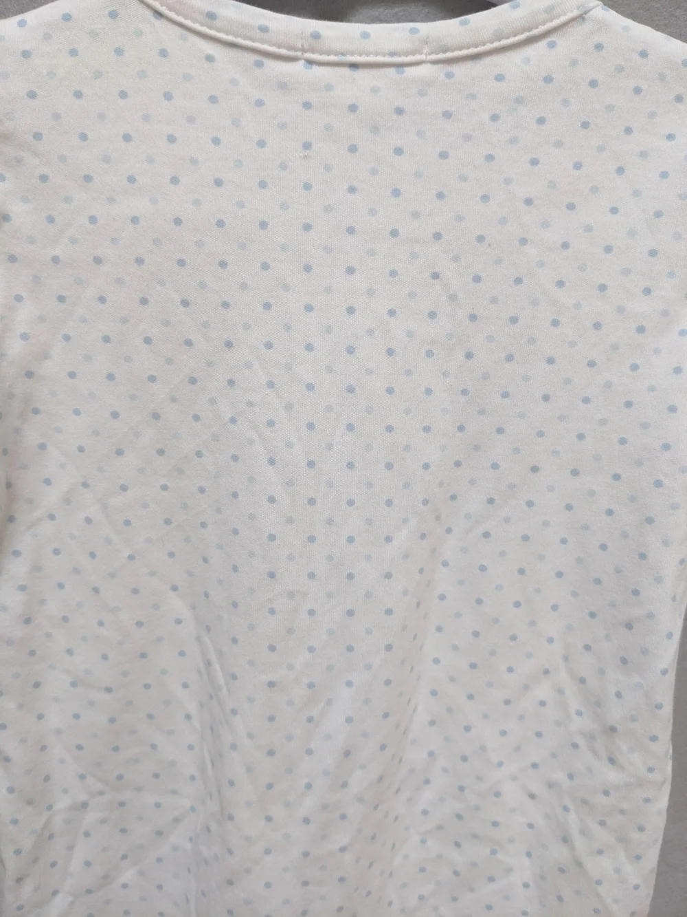 Kissy Kissy White Footed One-Piece with Tiny Blue Dot Print
